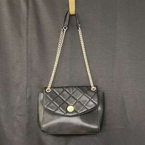 Black Bandino Bag With Gold Chain Straps